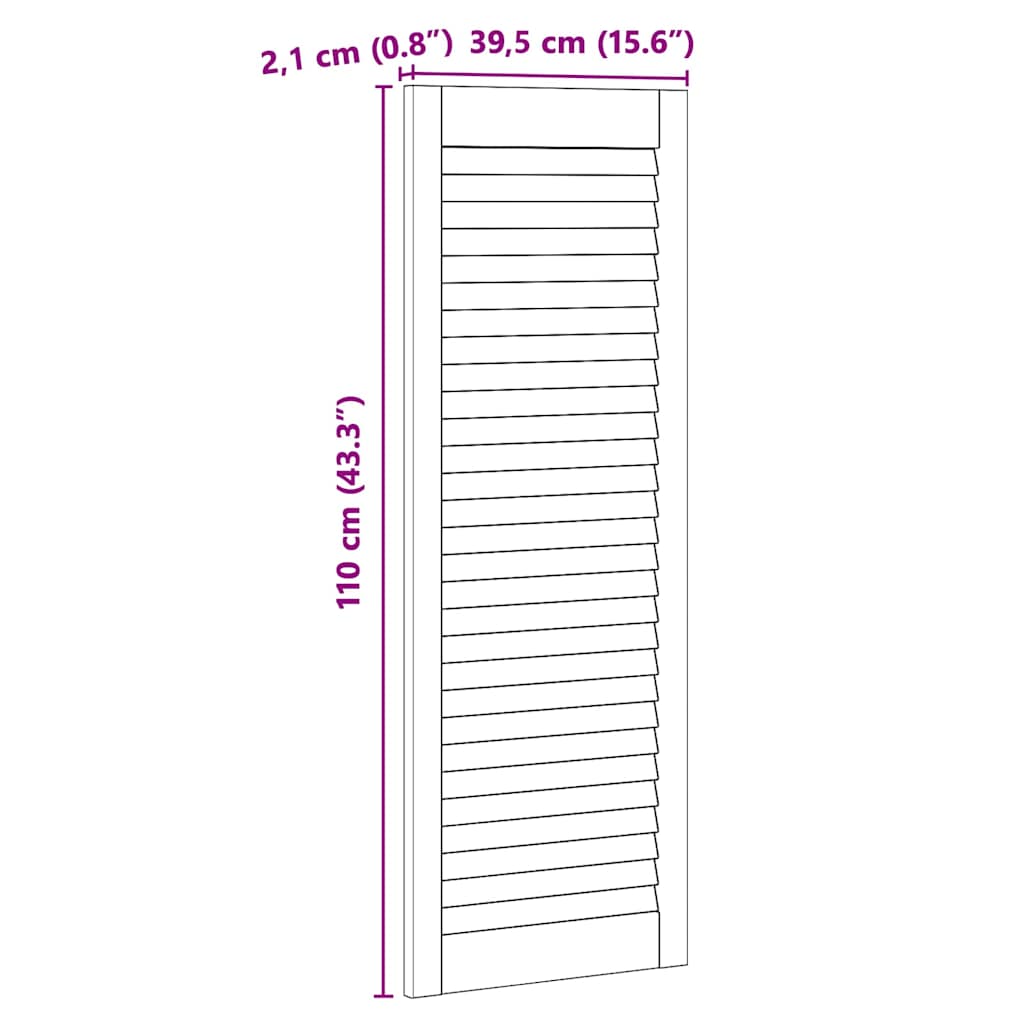 Ormarna vrata Prirodna 110 x 2,1 x 39,5 cm Čvrsto borovo drvo