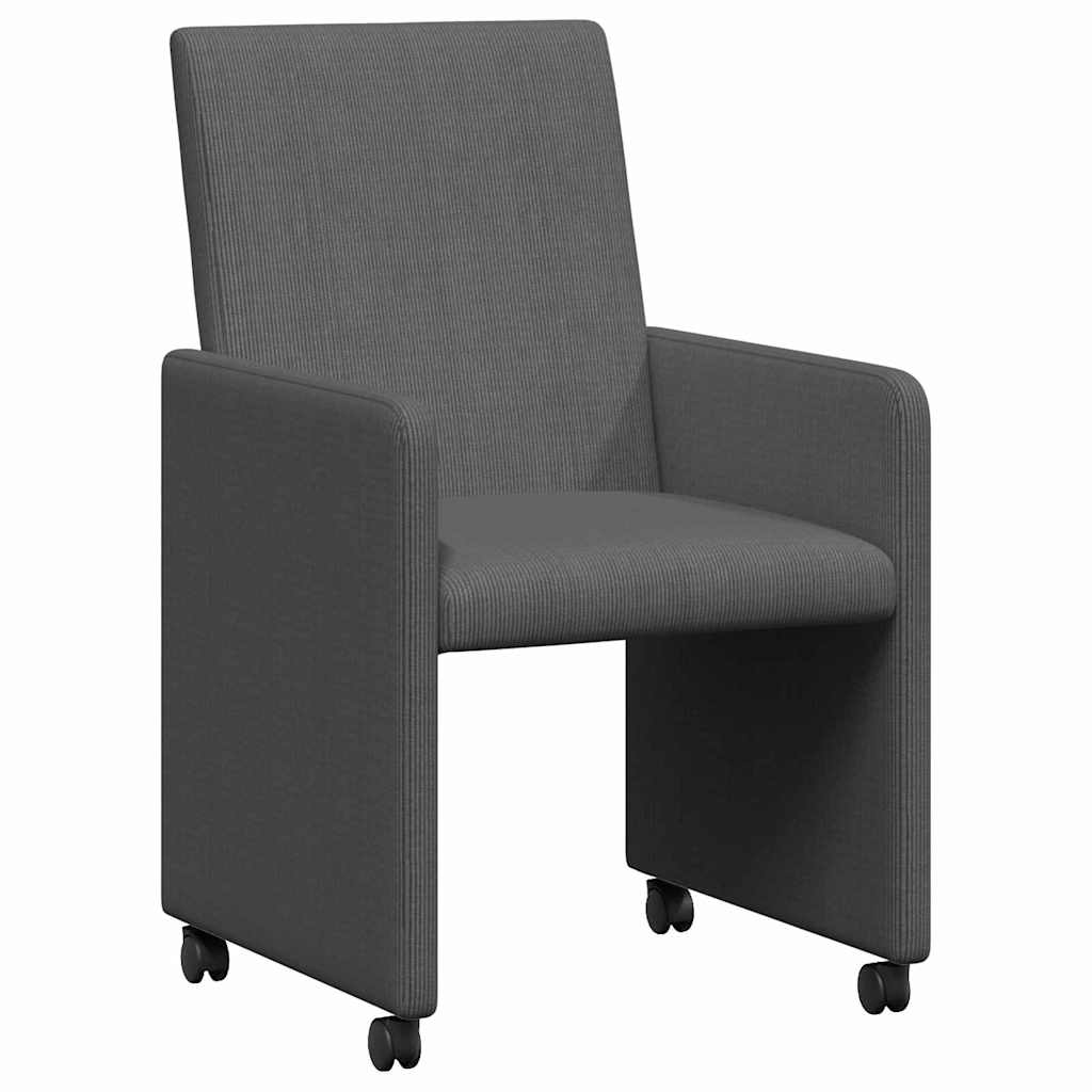 Blagovačke stolice s kotačima 2 pcs Tamno siva 57 x 66 x 94 cm