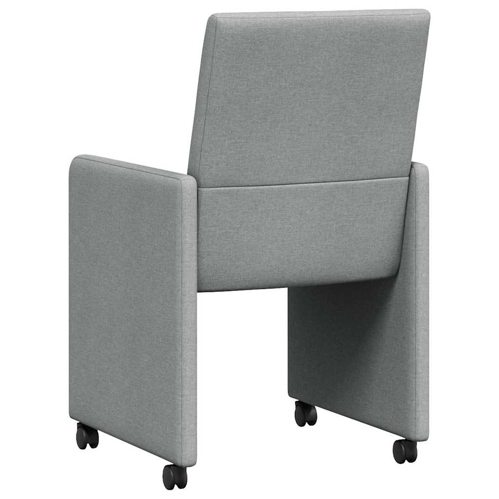 Blagovačke stolice s kotačima 2 pcs Svjetlosiva 57 x 66 x 94 cm