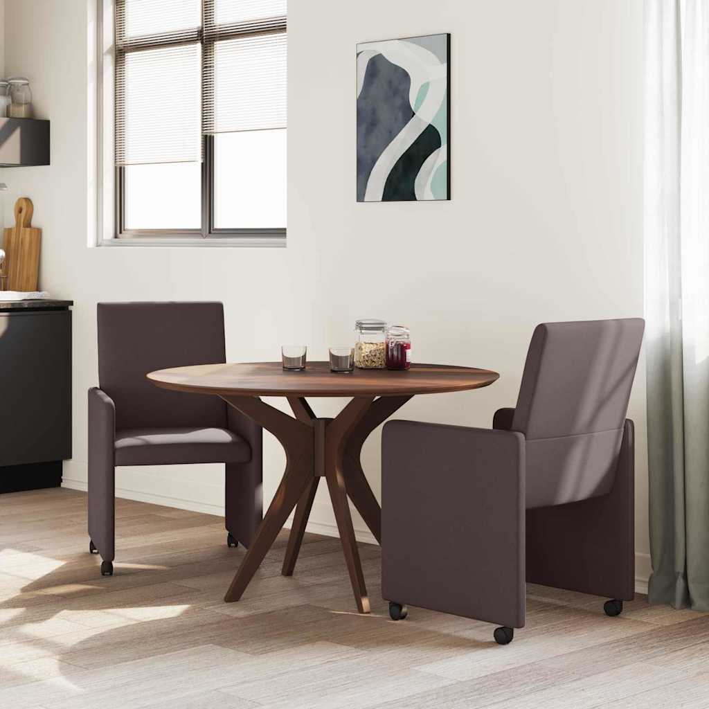 Blagovačke stolice s kotačima 2 pcs Tamno smeđa 57 x 66 x 94 cm