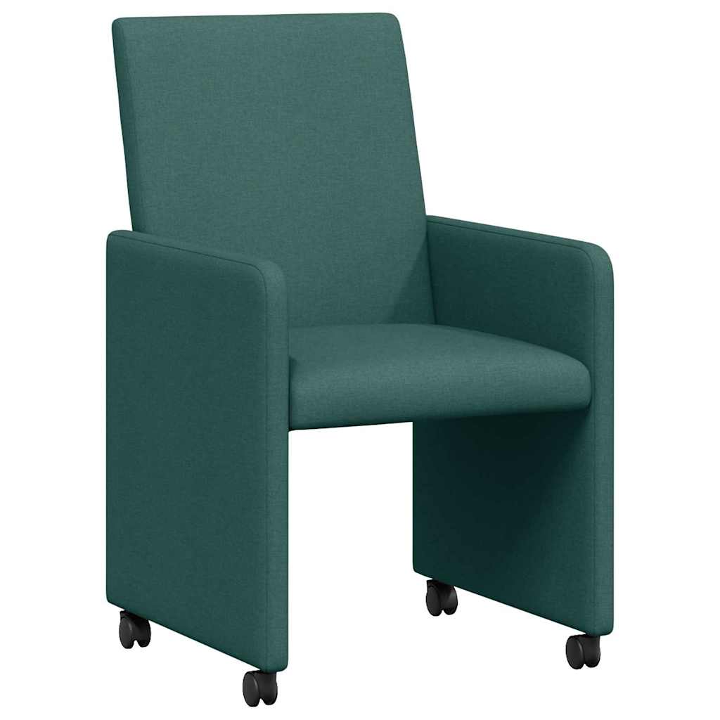 Blagovačke stolice s kotačima 2 pcs Tamnozelena 57 x 66 x 94 cm