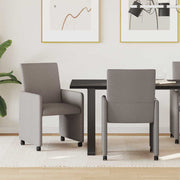 Blagovačke stolice s kotačima 2 pcs Sivo-smeđa 57 x 66 x 94 cm