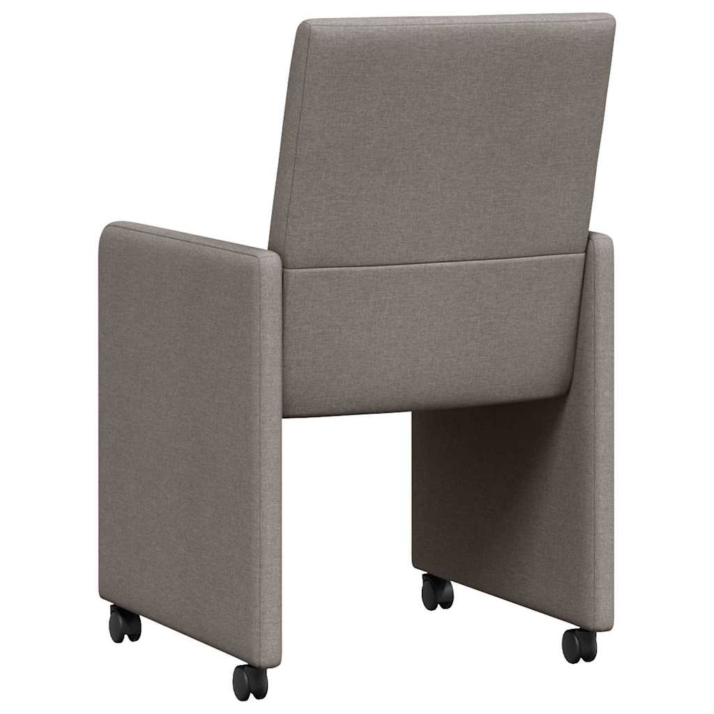 Blagovačke stolice s kotačima 2 pcs Sivo-smeđa 57 x 66 x 94 cm