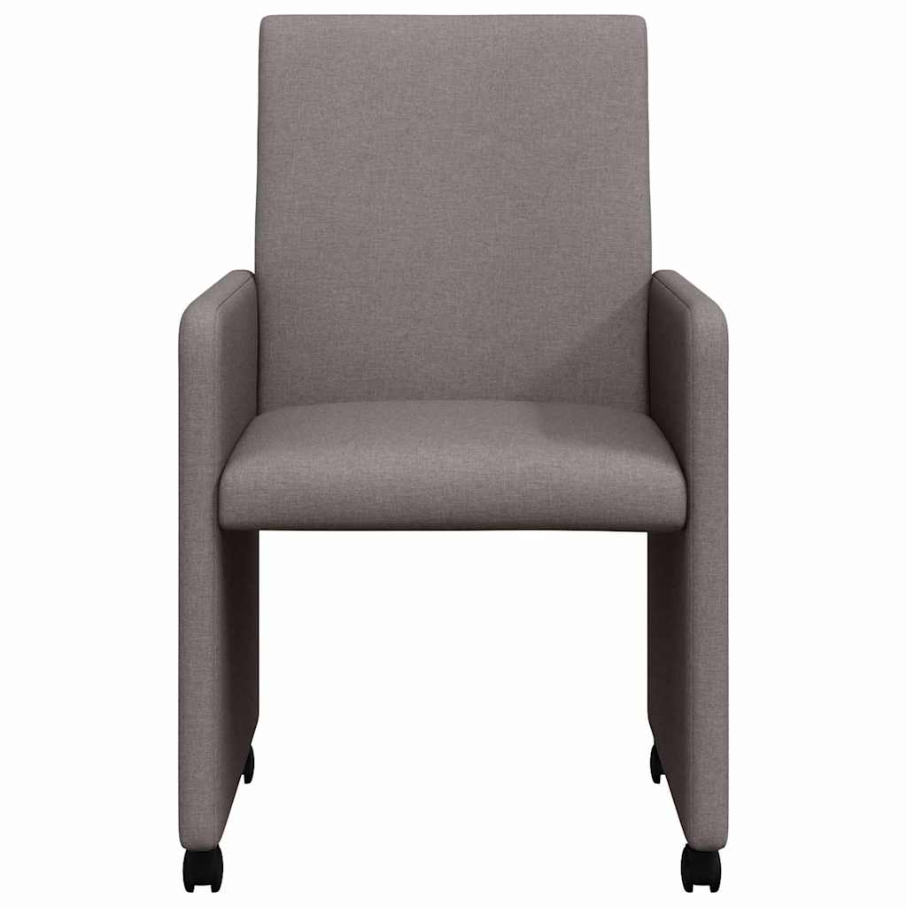 Blagovačke stolice s kotačima 2 pcs Sivo-smeđa 57 x 66 x 94 cm