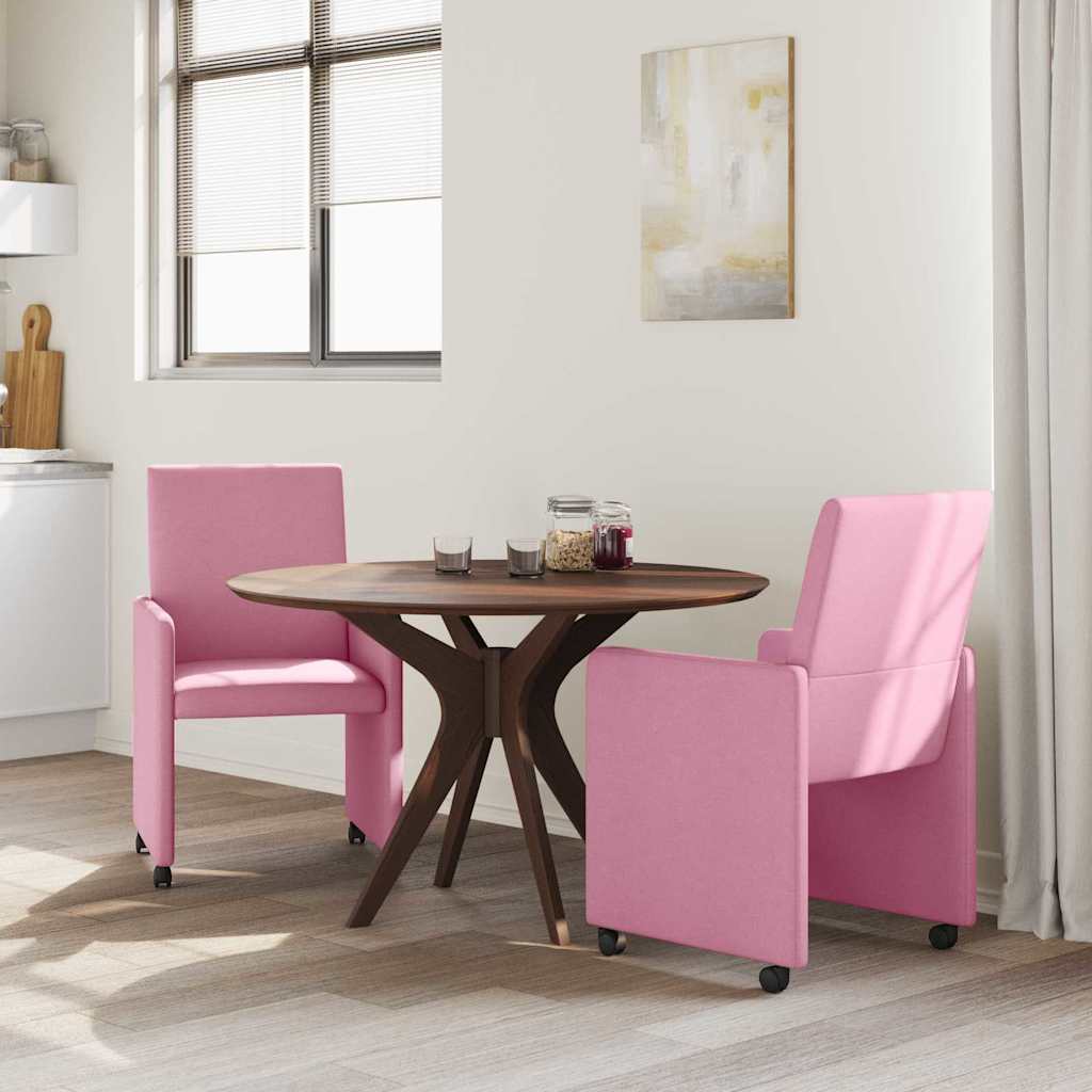 Blagovačke stolice s kotačima 2 pcs Ružičasta 57 x 66 x 94 cm