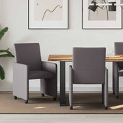 Blagovačke stolice s kotačima 2 pcs Siva 57 x 66 x 94 cm