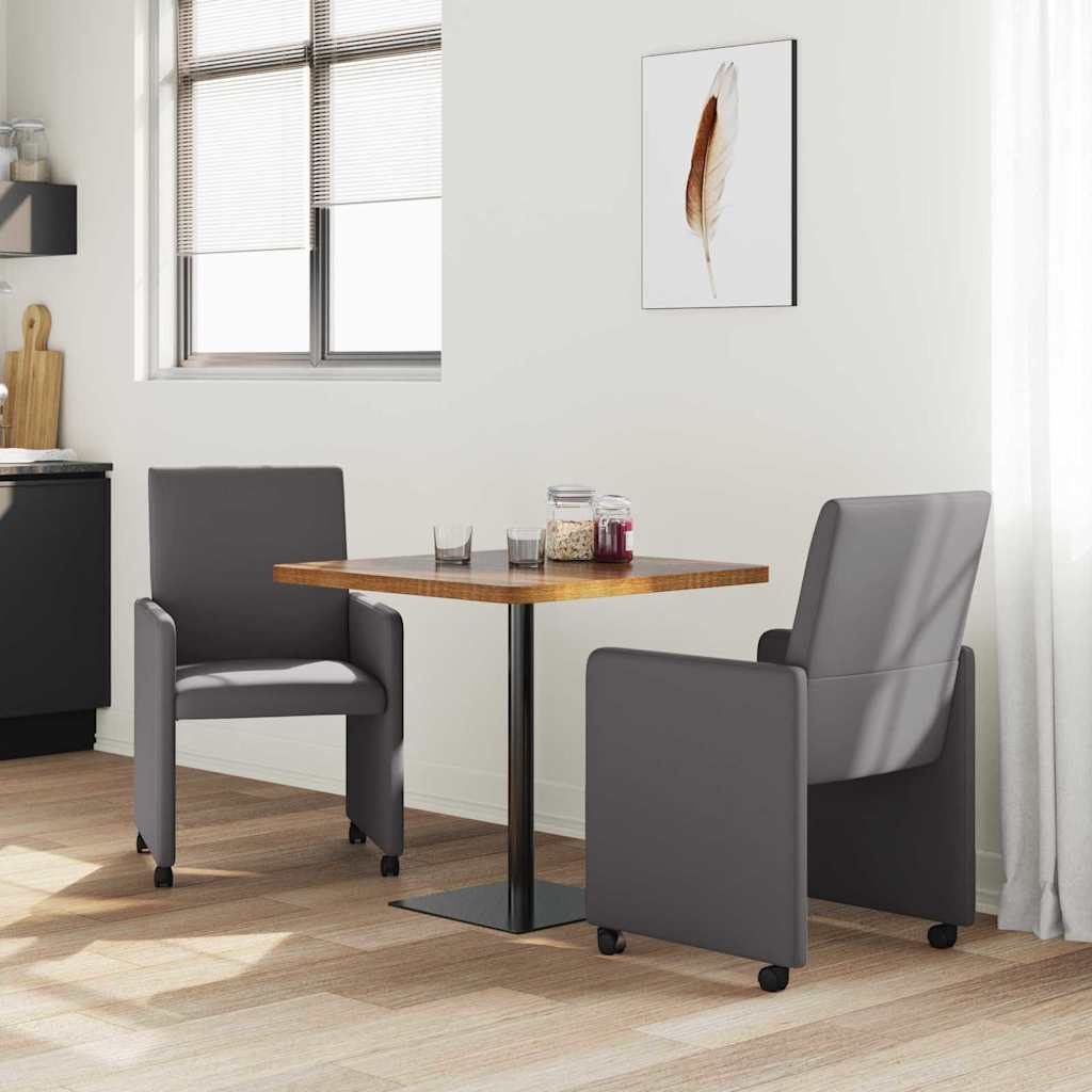 Blagovačke stolice s kotačima 2 pcs Siva 57 x 66 x 94 cm