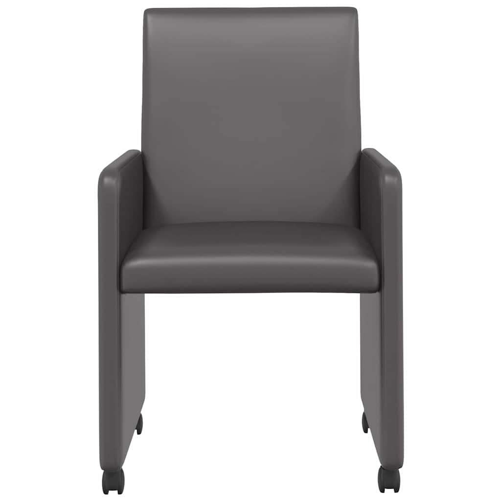 Blagovačke stolice s kotačima 2 pcs Siva 57 x 66 x 94 cm