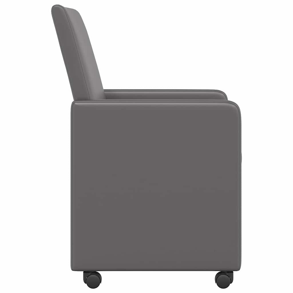 Blagovačke stolice s kotačima 2 pcs Siva 57 x 66 x 94 cm