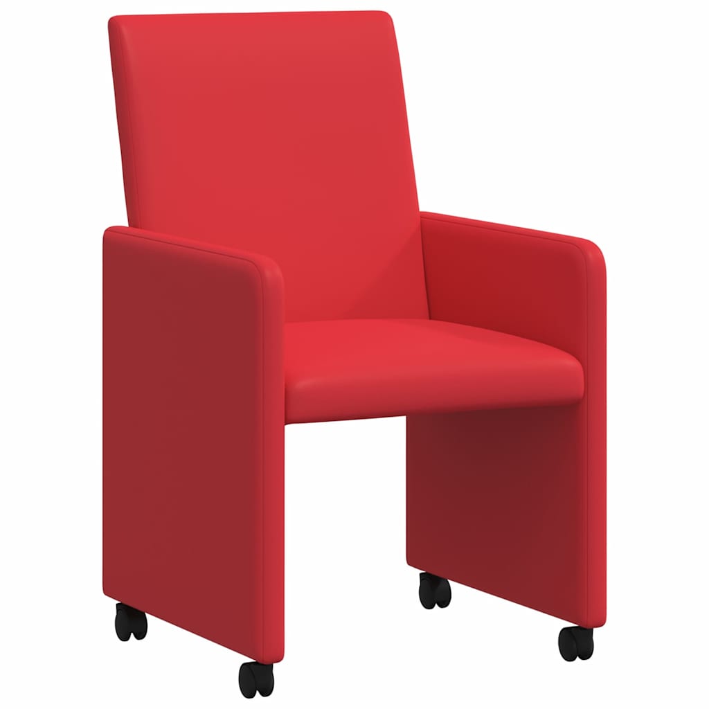 Blagovačke stolice s kotačima 2 pcs Crvena 57 x 66 x 94 cm