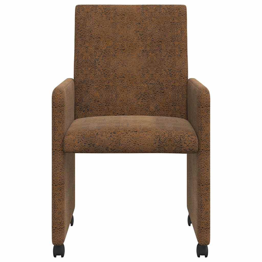 Blagovačke stolice s kotačima 2 pcs Smeđa 57 x 66 x 94 cm