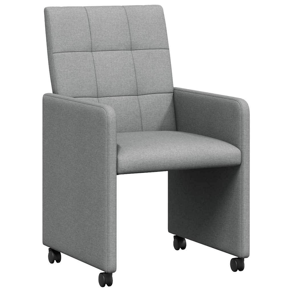 Blagovačke stolice s kotačima 2 pcs Svjetlosiva 58 x 65 x 94 cm