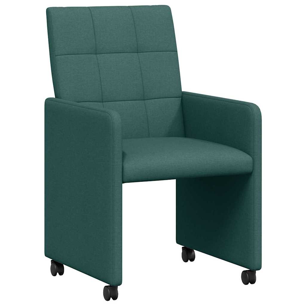 Blagovačke stolice s kotačima 2 pcs Tamnozelena 58 x 65 x 94 cm