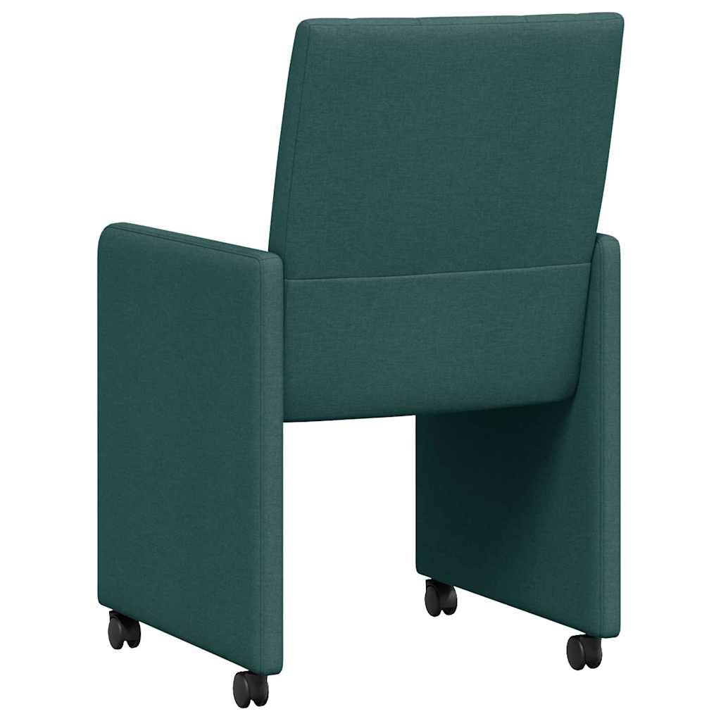 Blagovačke stolice s kotačima 2 pcs Tamnozelena 58 x 65 x 94 cm