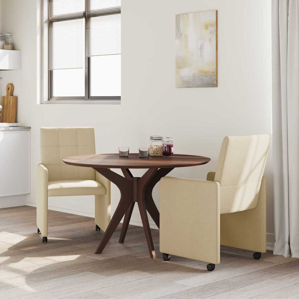 Blagovačke stolice s kotačima 2 pcs Krema 58 x 65 x 94 cm