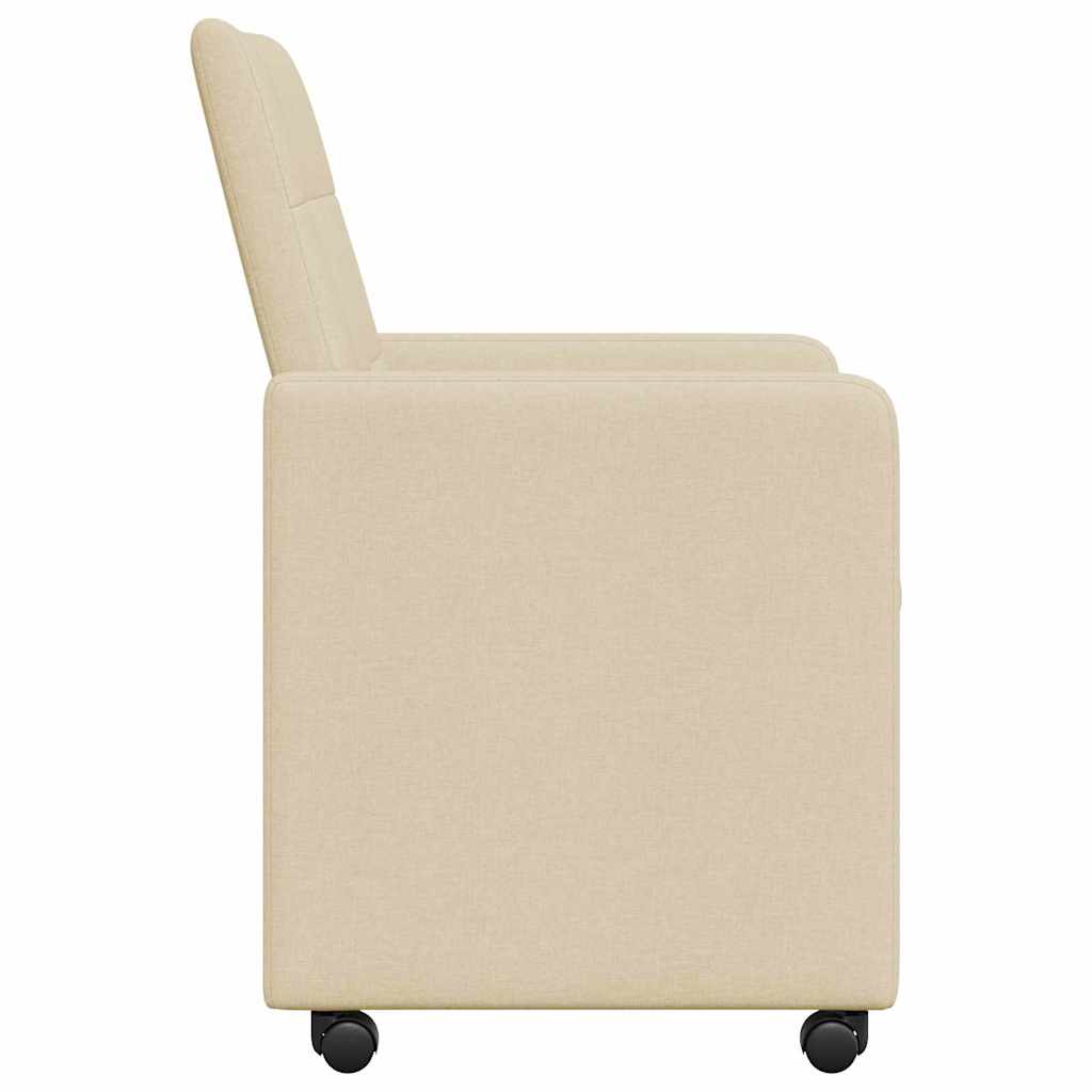 Blagovačke stolice s kotačima 2 pcs Krema 58 x 65 x 94 cm