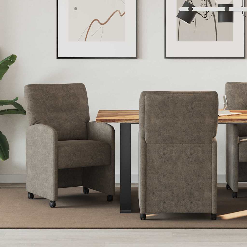 Blagovačke stolice s kotačima 2 pcs Tamno siva 57 x 67 x 95 cm