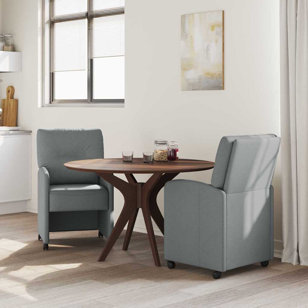 Blagovačke stolice s kotačima 2 pcs Svjetlosiva 57 x 67 x 95 cm
