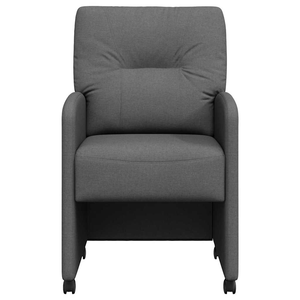 Blagovačke stolice s kotačima 2 pcs Tamno siva 57 x 67 x 95 cm