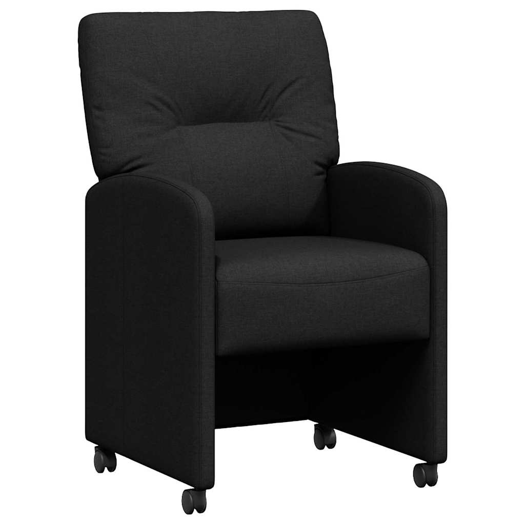 Blagovačke stolice s kotačima 2 pcs Crna 57 x 67 x 95 cm
