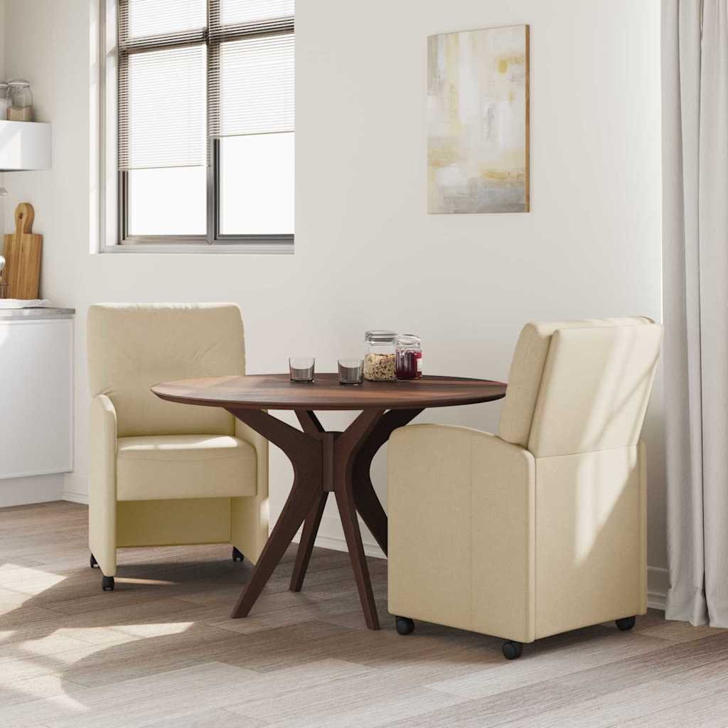 Blagovačke stolice s kotačima 2 pcs Krema 57 x 67 x 95 cm
