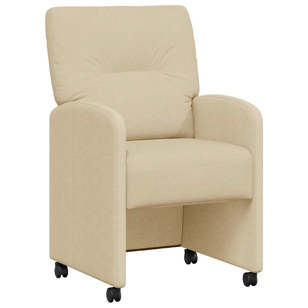 Blagovačke stolice s kotačima 2 pcs Krema 57 x 67 x 95 cm