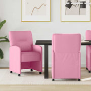 Blagovačke stolice s kotačima 2 pcs Ružičasta 57 x 67 x 95 cm