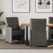 Blagovačke stolice s kotačima 2 pcs Crna 58 x 67 x 97 cm