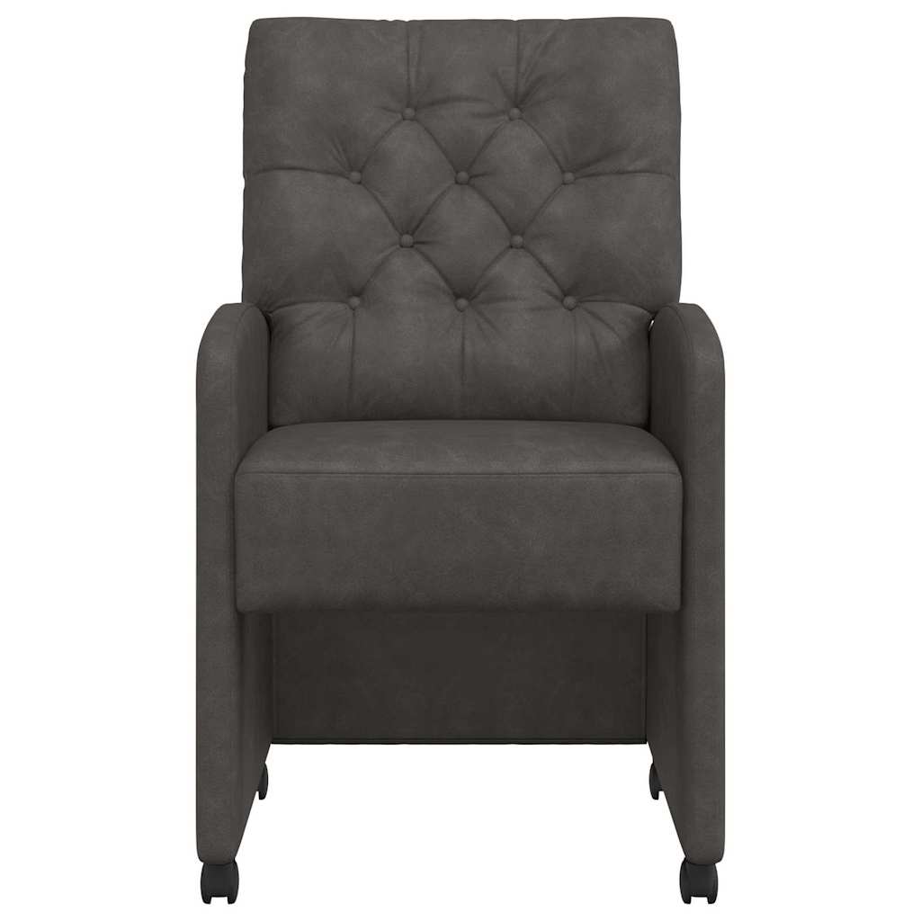 Blagovačke stolice s kotačima 2 pcs Crna 58 x 67 x 97 cm