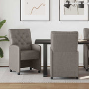 Blagovačke stolice s kotačima 2 pcs Siva 58 x 67 x 97 cm