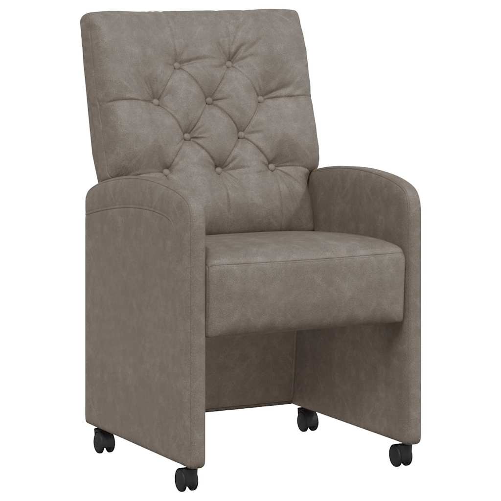 Blagovačke stolice s kotačima 2 pcs Siva 58 x 67 x 97 cm