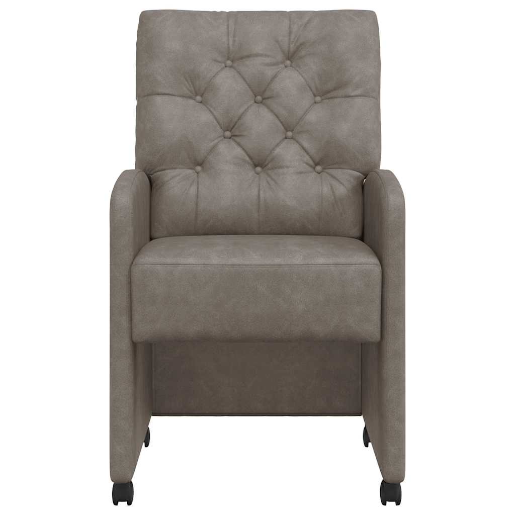 Blagovačke stolice s kotačima 2 pcs Siva 58 x 67 x 97 cm