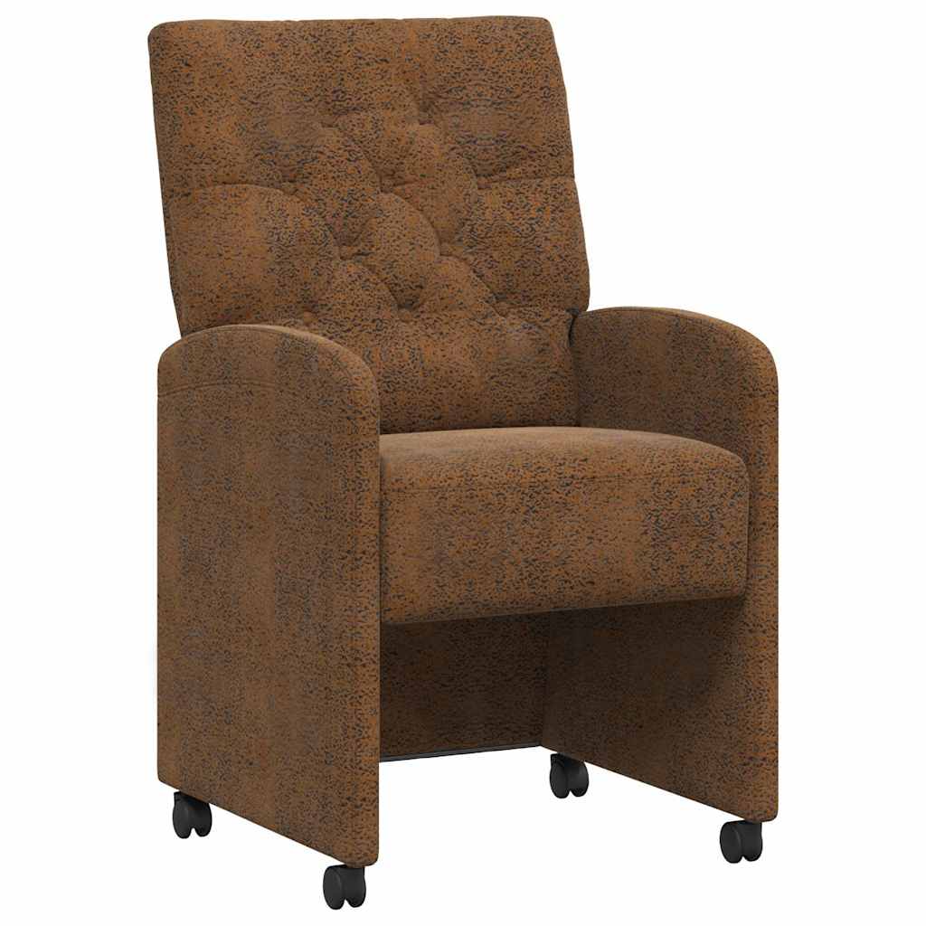 Blagovačke stolice s kotačima 2 pcs Smeđa 58 x 67 x 97 cm