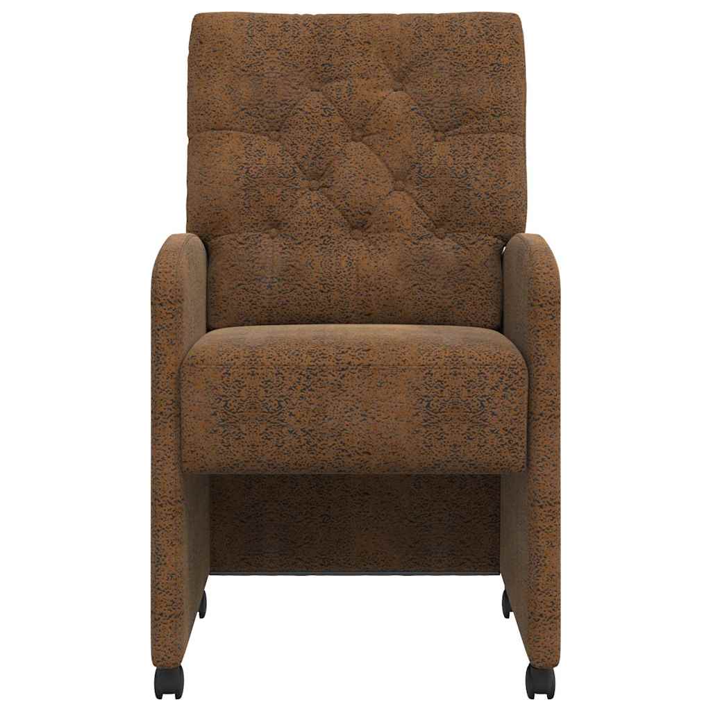 Blagovačke stolice s kotačima 2 pcs Smeđa 58 x 67 x 97 cm
