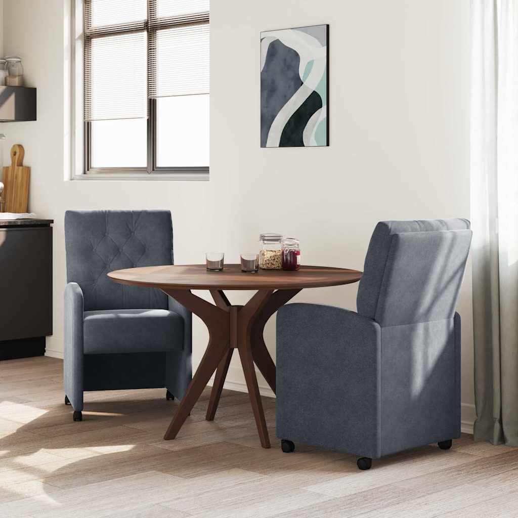Blagovačke stolice s kotačima 2 pcs Tamno siva 58 x 67 x 97 cm