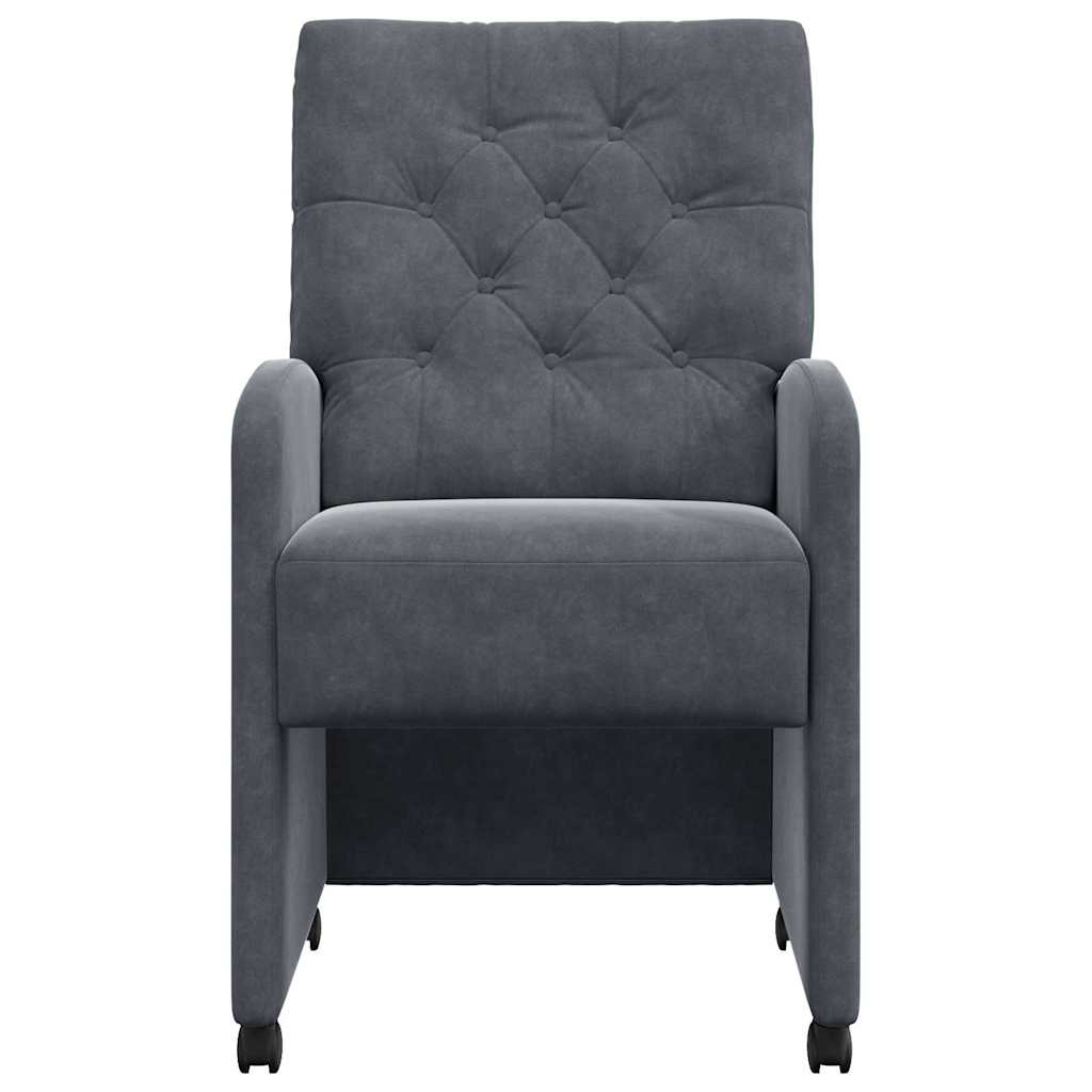 Blagovačke stolice s kotačima 2 pcs Tamno siva 58 x 67 x 97 cm