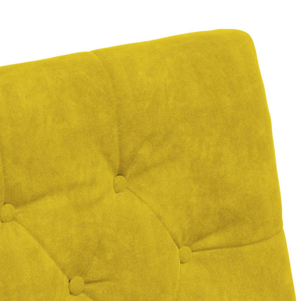 Blagovačke stolice s kotačima 2 pcs Žuta 58 x 67 x 97 cm Baršun