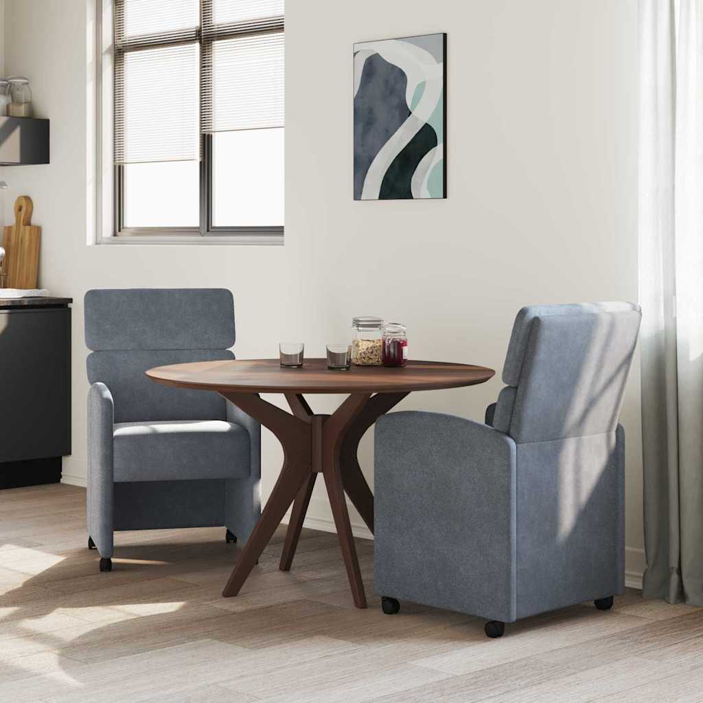 Blagovačke stolice s kotačima 2 pcs Tamno siva 58 x 65 x 98 cm
