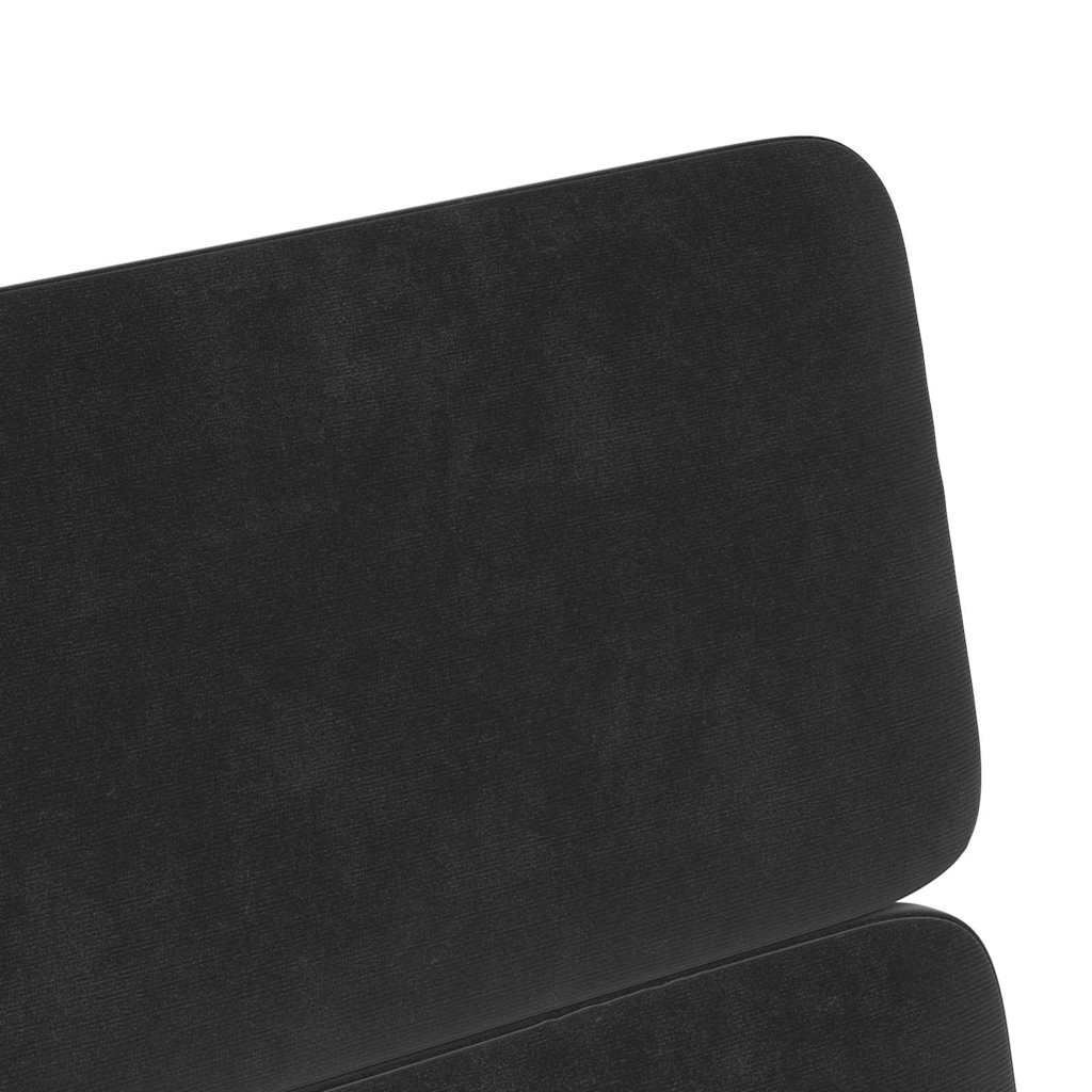 Blagovačke stolice s kotačima 2 pcs Crna 58 x 65 x 98 cm Baršun
