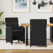 Blagovačke stolice s kotačima 2 pcs Crna 58 x 65 x 98 cm Baršun