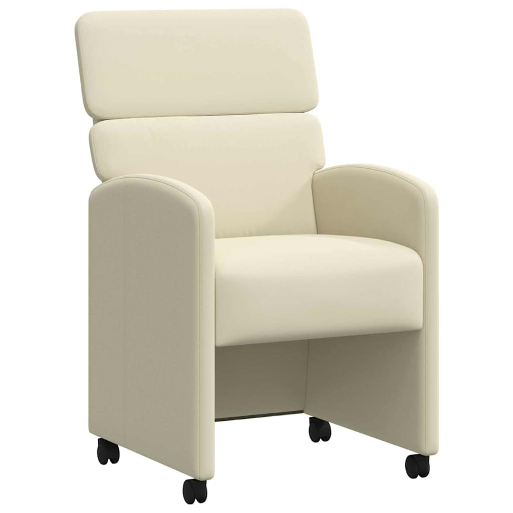 Blagovačke stolice s kotačima 2 pcs Krema 58 x 65 x 98 cm