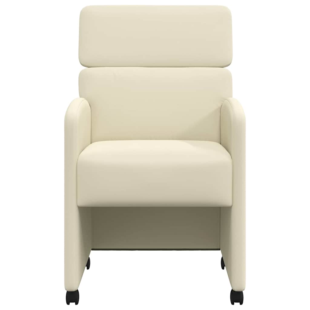 Blagovačke stolice s kotačima 2 pcs Krema 58 x 65 x 98 cm