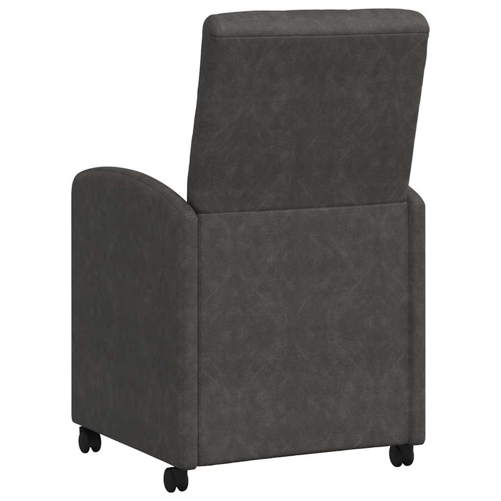 Blagovačke stolice s kotačima 2 pcs Crna 58 x 67 x 97 cm
