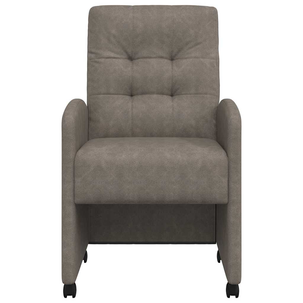 Blagovačke stolice s kotačima 2 pcs Siva 58 x 67 x 97 cm
