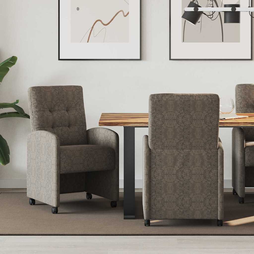 Blagovačke stolice s kotačima 2 pcs Tamno siva 58 x 67 x 97 cm