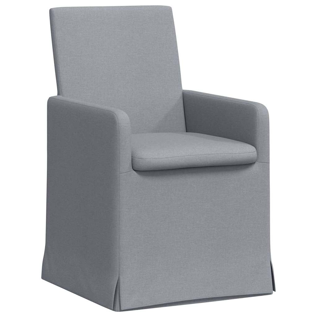 Trpezarijske stolice 2 pcs Svjetlosiva 57 x 67 x 95 cm tkanina