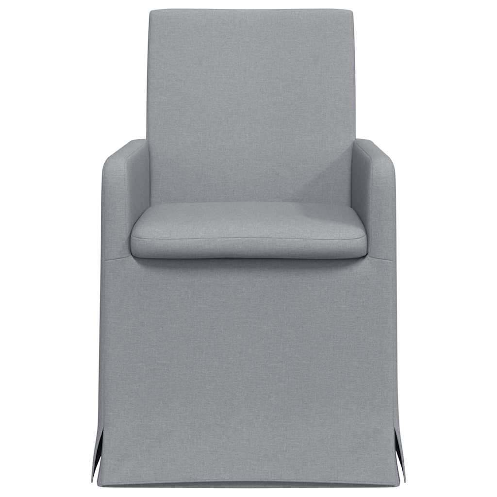 Trpezarijske stolice 2 pcs Svjetlosiva 57 x 67 x 95 cm tkanina