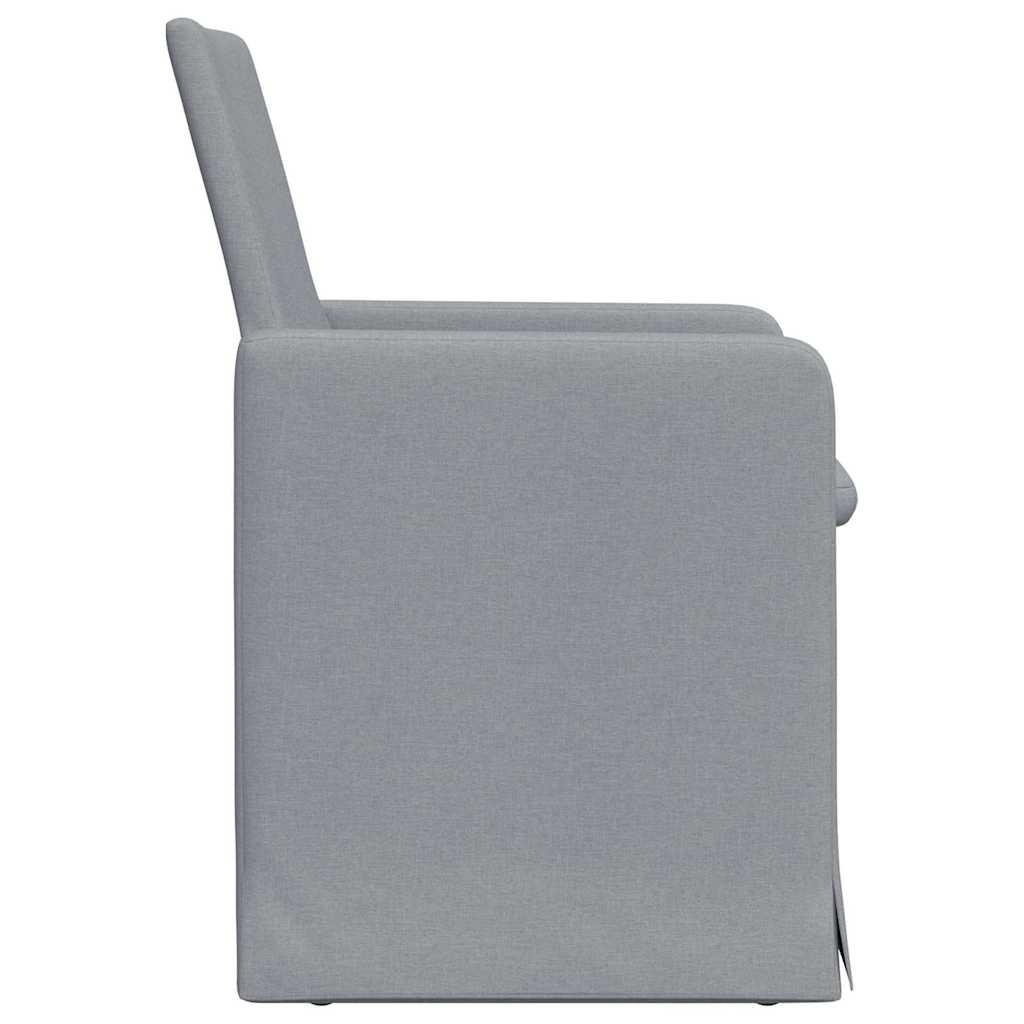 Trpezarijske stolice 2 pcs Svjetlosiva 57 x 67 x 95 cm tkanina