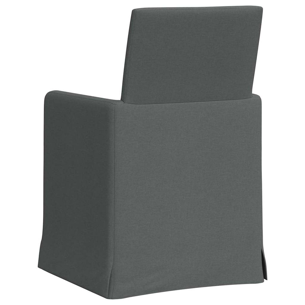 Trpezarijske stolice 2 pcs Tamno siva 57 x 67 x 95 cm tkanina