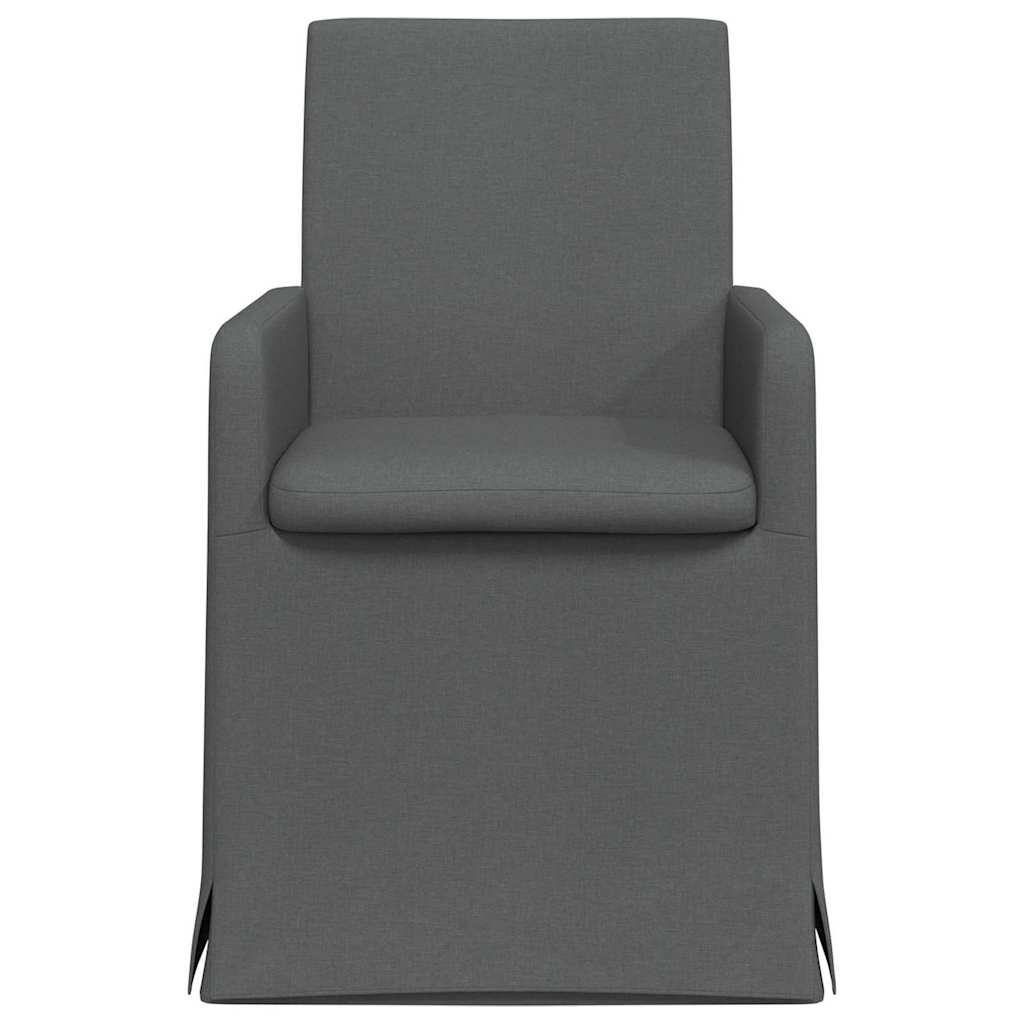 Trpezarijske stolice 2 pcs Tamno siva 57 x 67 x 95 cm tkanina